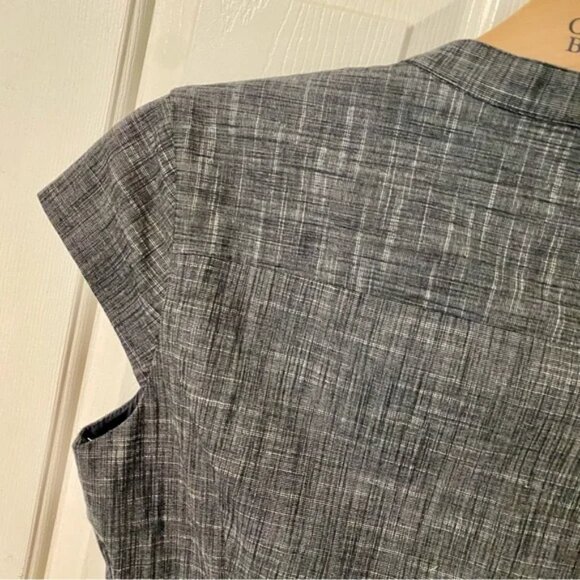 Merona Collection Gray Chambray Ruffle Front Dress Size 16 - Picture 7 of 11